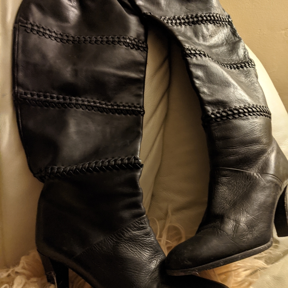 Coach leather boots